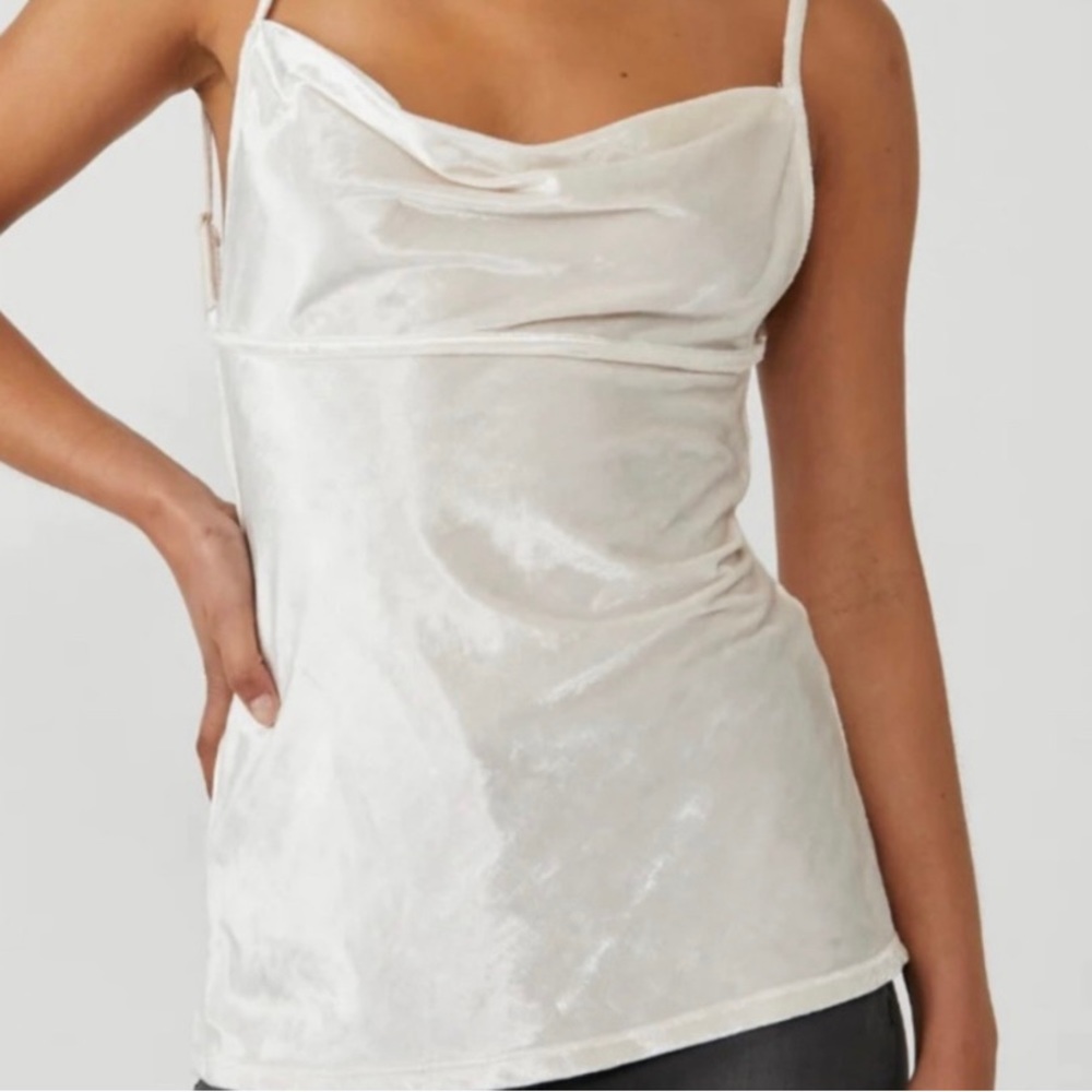 NWT FREE PEOPLE all night velvet cami tunic